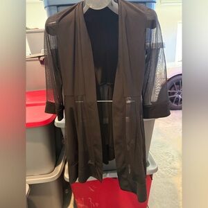 Black Sheer Sleeve Open Cardigan p11